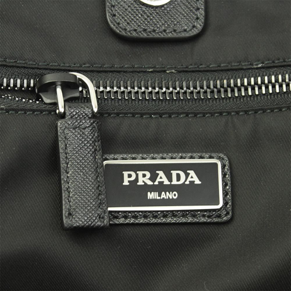 Prada Comic Patch Nylon Leather Tote Bag Black Mu… - image 7